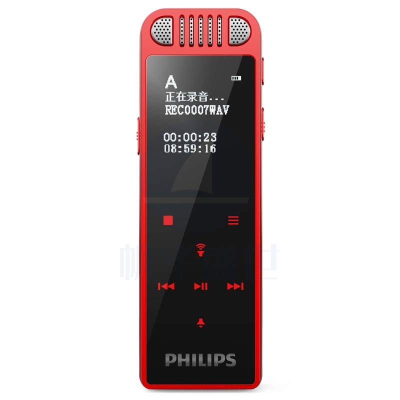 飞利浦（PHILIPS）VTR8060 16GB 会议 学习记录 WIFI 语音转文本 APP文件传输分享 智能数字降噪录音笔 红色