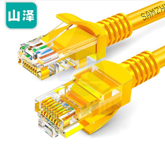 山泽 15米 超五类网线 CAT5e类高速千兆网线成品网线 黄色 YL-515