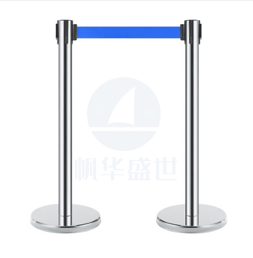 不锈钢3米蓝色伸缩带式护栏杆 围栏警戒线