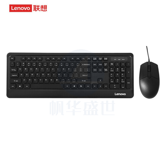 联想（lenovo）KM102 有线键鼠套装  办公键盘套装