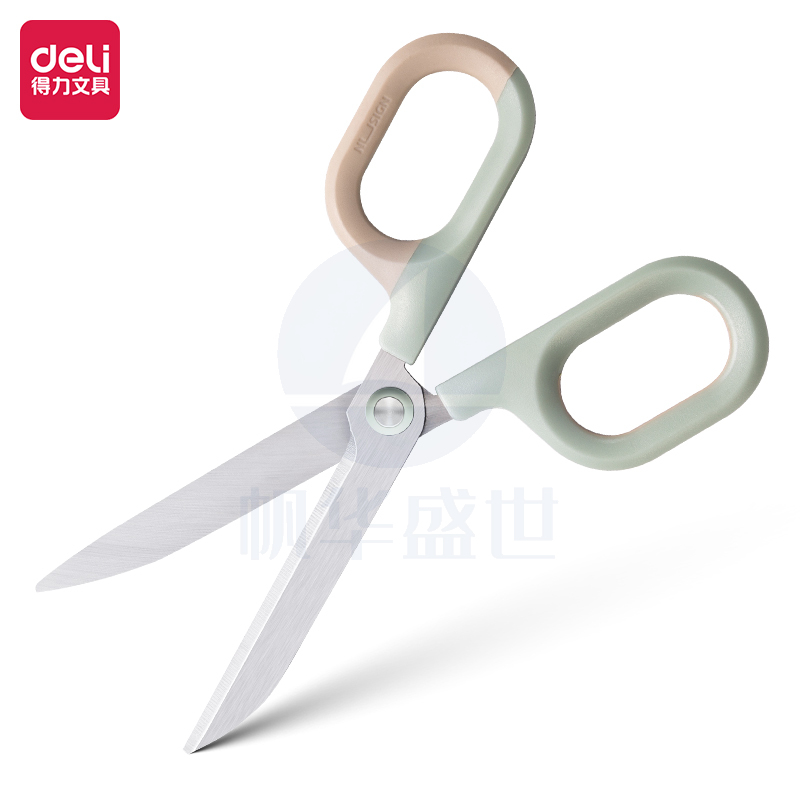 得力纽赛NS056省力剪刀尺寸155mm(绿色)(把)