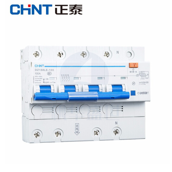 正泰（CHNT）DZ158LE-125  4P 100A 300mA 漏电断路器 总电闸短路保护器