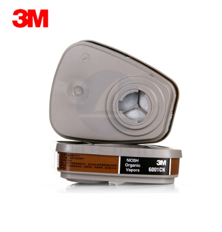 3M 6001CN 滤毒盒 防护有机及蒸气 如苯及同系物 汽油 丙酮 二硫化碳 醚等 2个/包