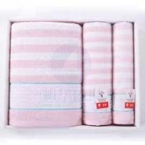金号 浴巾套装  毛巾*1浴巾*1方巾*1纯棉吸水