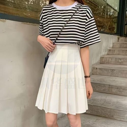 女生裙子 白色 55长度