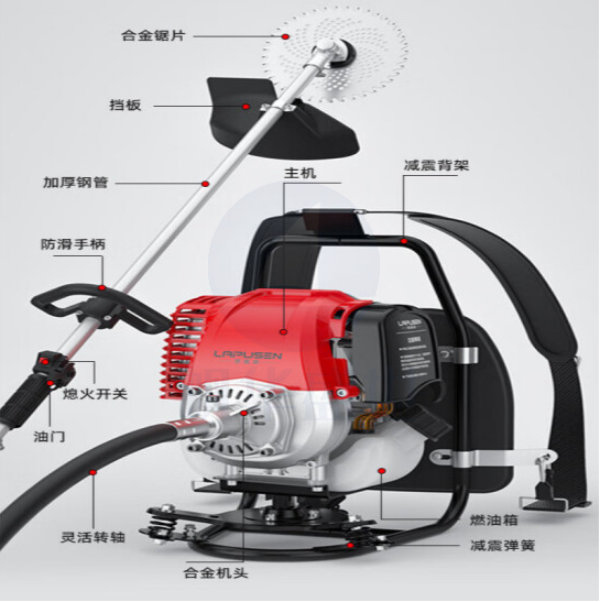 农用汽油割草机 小型家用多功能除草机 二冲程背负式 货号：JC