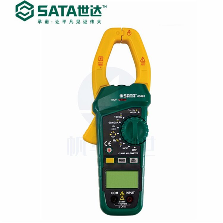 世达（SATA)   03026	大钳口交直流钳形万用表