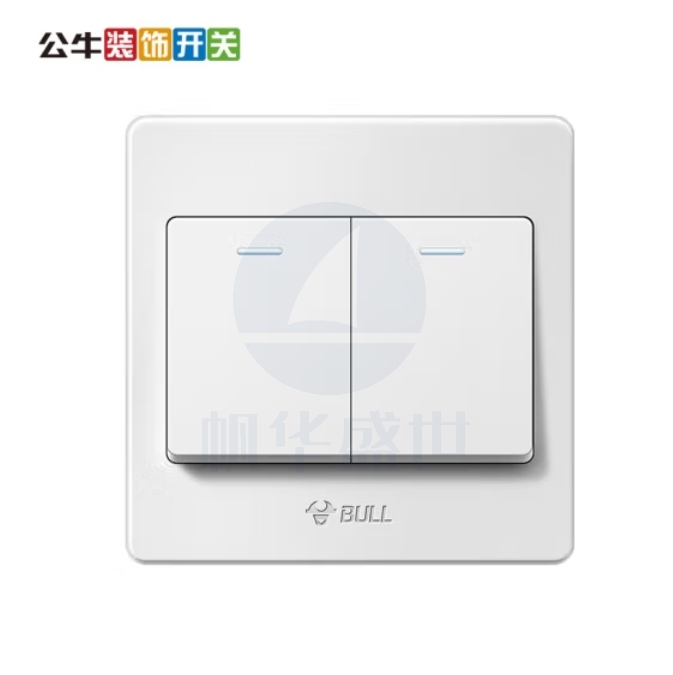 公牛 开关插座 二开双控开关 86型 G07