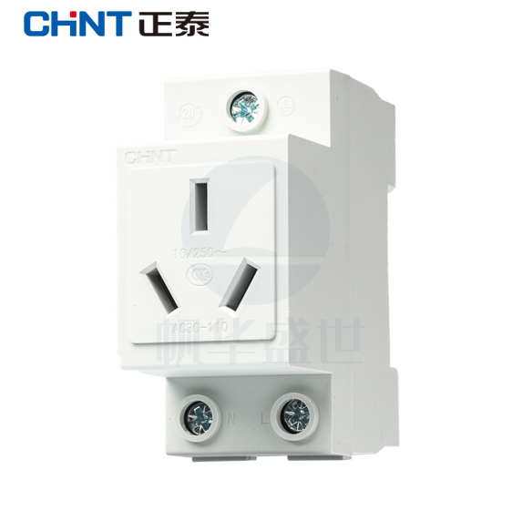正泰 AC30-110 三孔插座 16A 插座模数化空开导轨插座箱配电