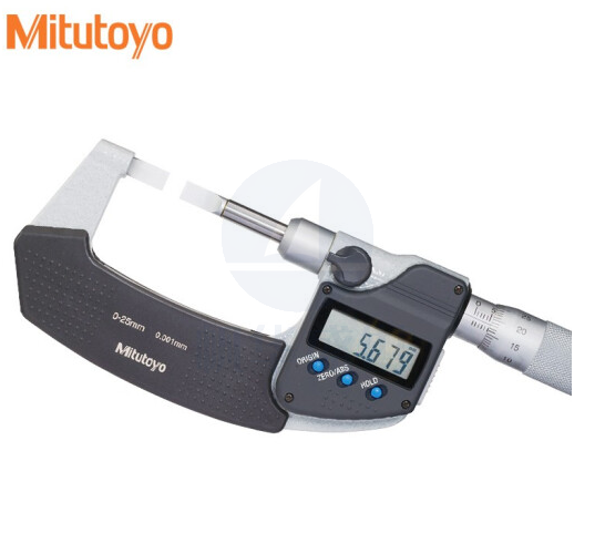 Mitutoyo三丰叶片千分尺122-101-10/422-230-30 0-25mm刀口键槽薄片螺旋测微仪器 422-232-30/0.001mm/A型