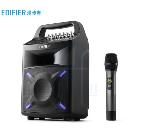 漫步者 (EDIFIER) PP506 6.5英寸专业级便携移动音响 蓝牙手提音箱 会议音响 黑色(含一支话筒)