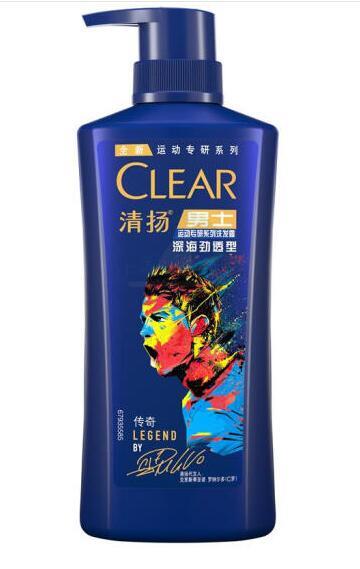 清扬(CLEAR)男士洗发水 运动专研系列 深海劲透型500g 冰蓝