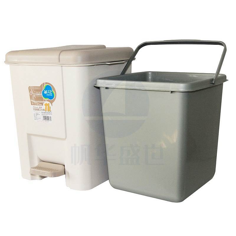 茶花1503方型脚踏垃圾桶11L.5*26*33cm(个)