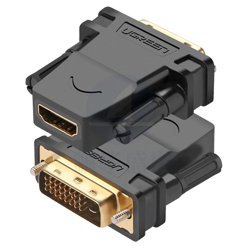 绿联(UGREEN)DVI公转HDMI母转接头 DVI24+1/DVI-D转HDMI高清转换线 支持PS4笔记本电脑显卡接显示器20124