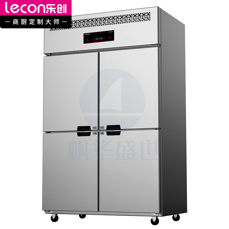 乐创(lecon)四门冰箱商用冰柜大容量立式厨房冰箱双温四开门冷藏柜冷冻柜六门风冷冰箱烘培插盘层架式冷藏冷冻 六门双温(冷藏+冷冻)