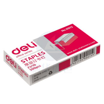 得力（deli ） 厚层订书针 0015 500枚/盒