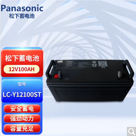 松下(Panasonic)12V100AH蓄电池UPS不间断电源阀控式铅酸LC-Y12100ST免维护蓄电池