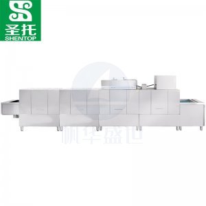 圣托(Shentop) STW-L73 大型隧道式清洗机 酒店饭店履带式刷碗机 三杠双喷淋带烘干长龙式洗碗机