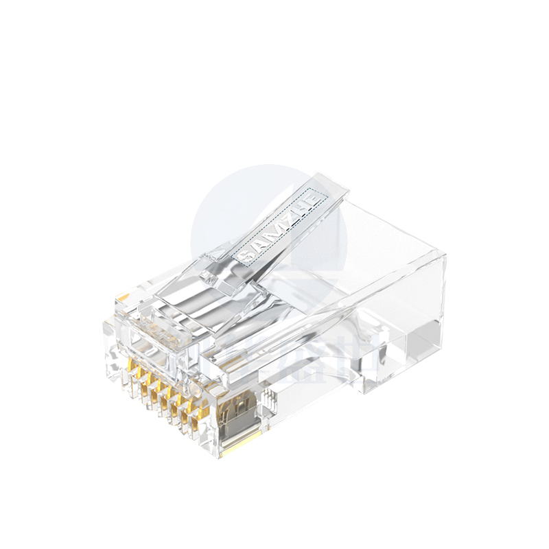 山泽(SAMZHE)JC-P6030工程专业六类千兆双屏蔽网络水晶头 30个/盒 RJ45网络8P8C网线接头FTP铜壳镀金二件式Cat6类水晶头(2盒起售，偏远区域下单请电话咨询)