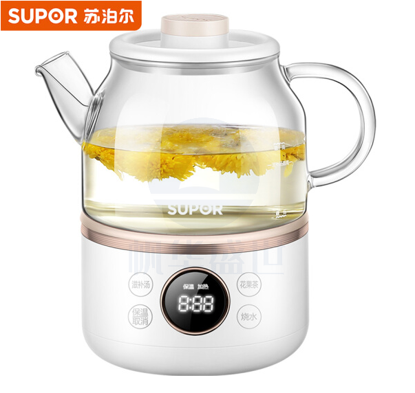 苏泊尔(SUPOR)SW-06Y23B 养生壶迷你小煮茶器花茶壶 电水壶烧水壶电热水壶 保温煮茶壶玻璃 0.6L养生杯