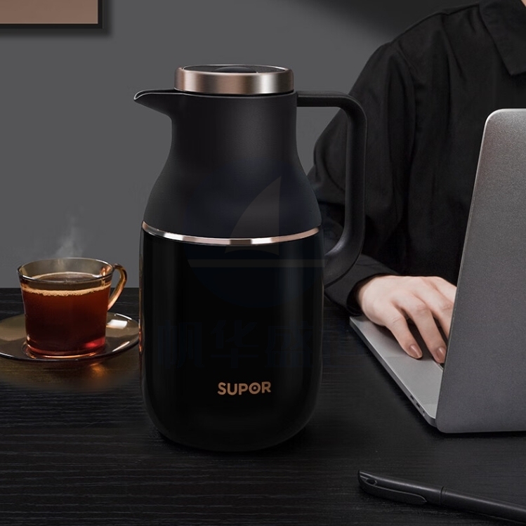 苏泊尔(SUPOR) 星辰保温壶 304不锈钢内胆热水壶暖水壶 2.0L 闪耀黑 KC20FZ50