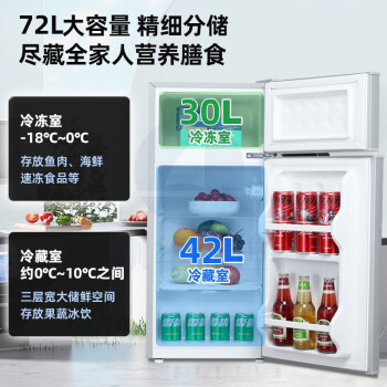 新飞(Frestec)新飞小型冰箱双门家用冷藏冷冻小冰箱租房宿舍迷你电冰箱办公室节能保鲜安静运行省电低噪电冰箱一级能效BCD-86A138LS双门银